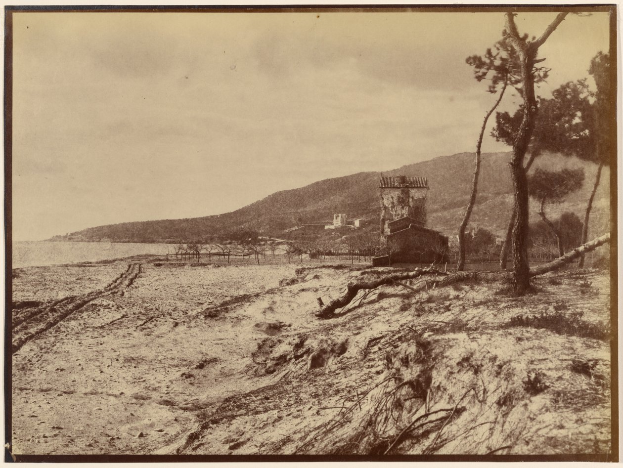 ゴルフ・ジュアンの浜、クロワゼット岬方面 作： チャールズ・ネグレ