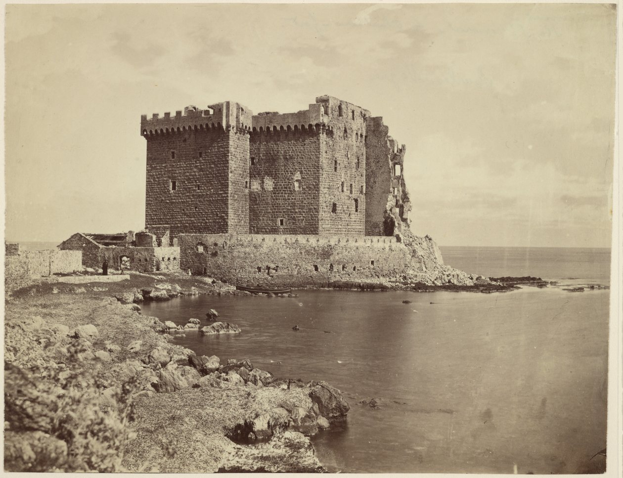 [カンヌ近郊、サントノラ島の城 / Le château de île Saint-Honorat, près de Cannes 作： チャールズ・ネグレ