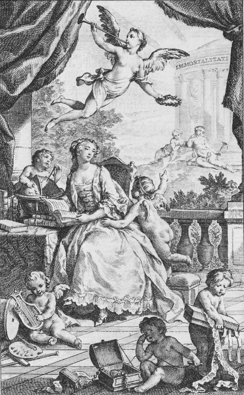 ポンパドール夫人の肖像、カリフォルニア州。 1745年。 作： チャールズ・ニコラス・コーチン