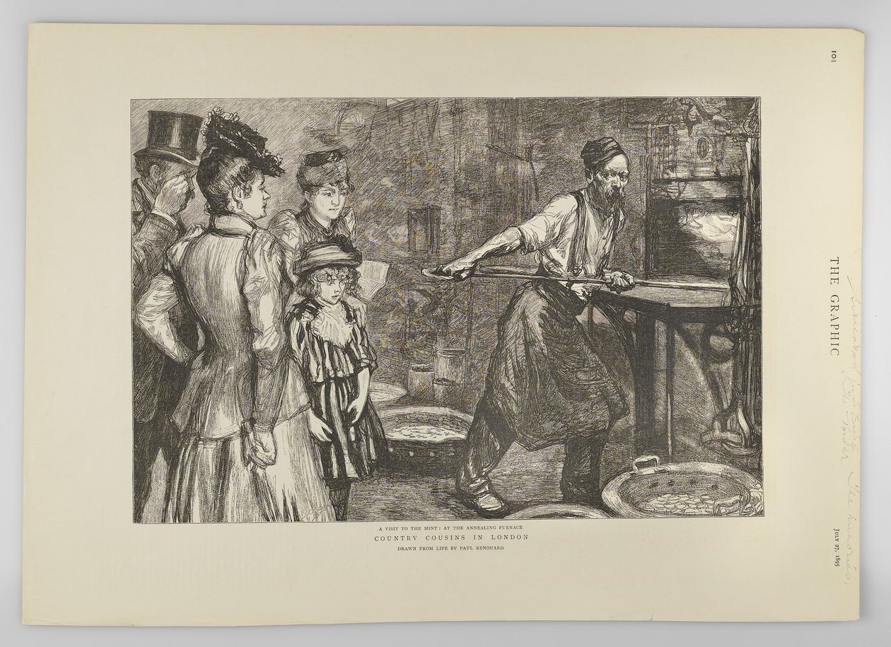 The Graphicのタワーヒルにある焼鈍炉、1895年 作： チャールズポールルノアール