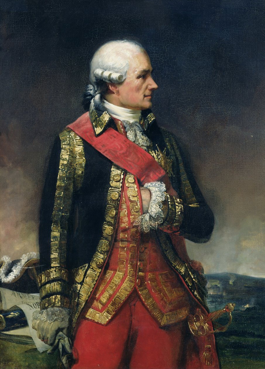 ジャン＝バティスト・ド・ヴィミュール（1725-1807）ロシャンボー伯爵（キャンバスに油彩） 作： チャールズフィリップラリヴィエール