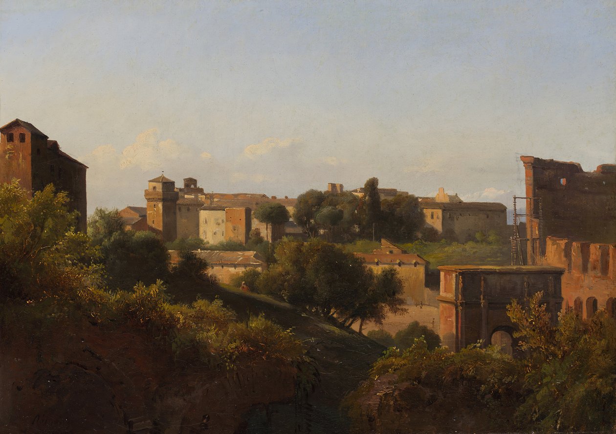 View of the Colosseum and the Arch of Constantine from the Palatine, ca. 1822-24.    1188025   ja       japanese Successfully Translated  Original: Arabian travellers on camels, being greeted at the end of their journey Translat: Arabian travellers on came 作： チャールズ・レモンド