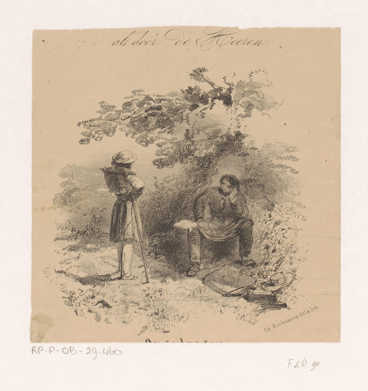 他のアーティストとの会話で画家を休ませる オランダの最も有名な画家たちの絵画、素描、素描のホランシェ派 (シリーズ タイトル) 作： チャールズ・ロクセン