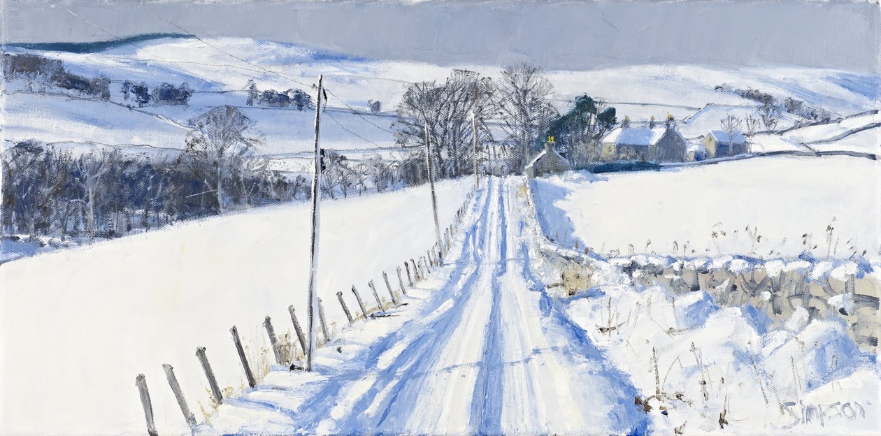 雪、ニューホール、2010年（キャンバスに油彩） 作： チャールズ・シンプソン