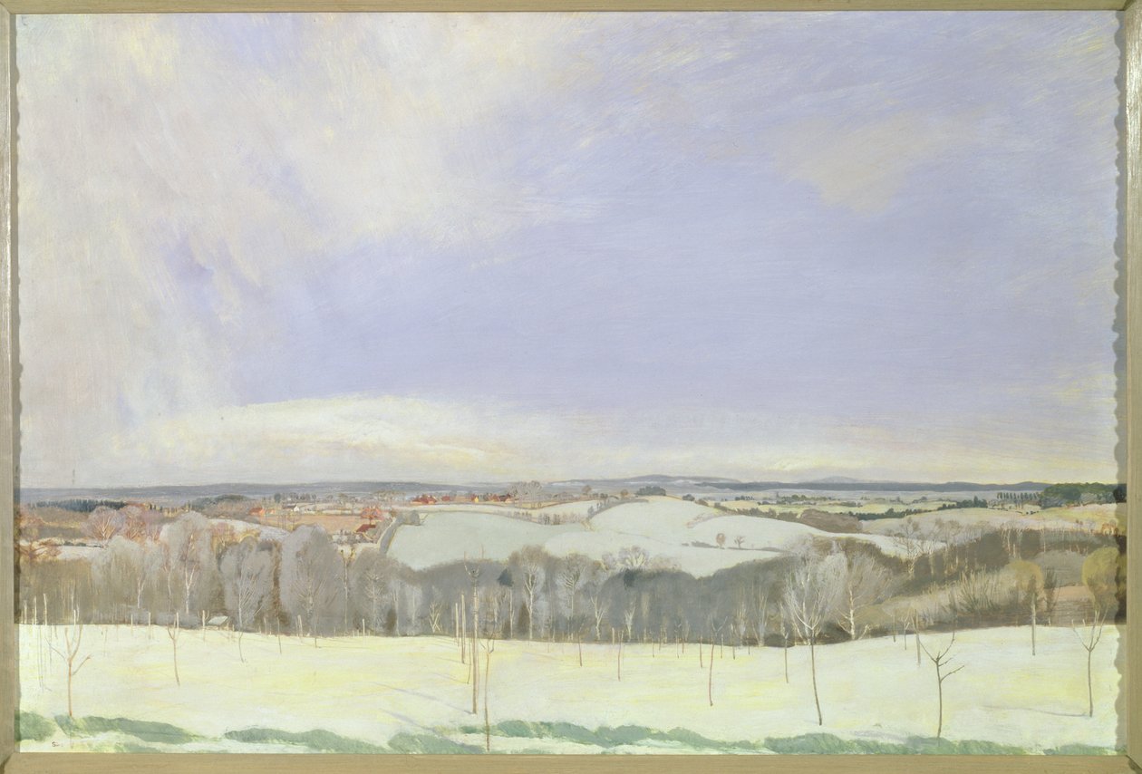 The Weald Winter、（tempera on panel） 作： チャールズ・シムズ