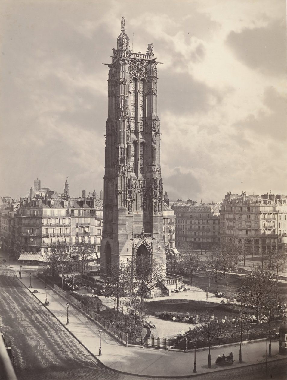 パリのツアー・サン・ジャック・ラ・ブシュリー、カリフォルニア州。 1867年。 作： チャールズ・スーリアー