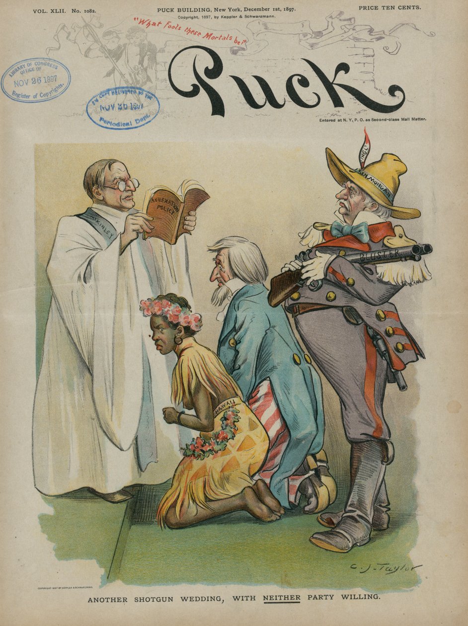 別のショットガンの結婚式、どちらのパーティーも喜んでいない、1897 作： チャールズ・テイラー