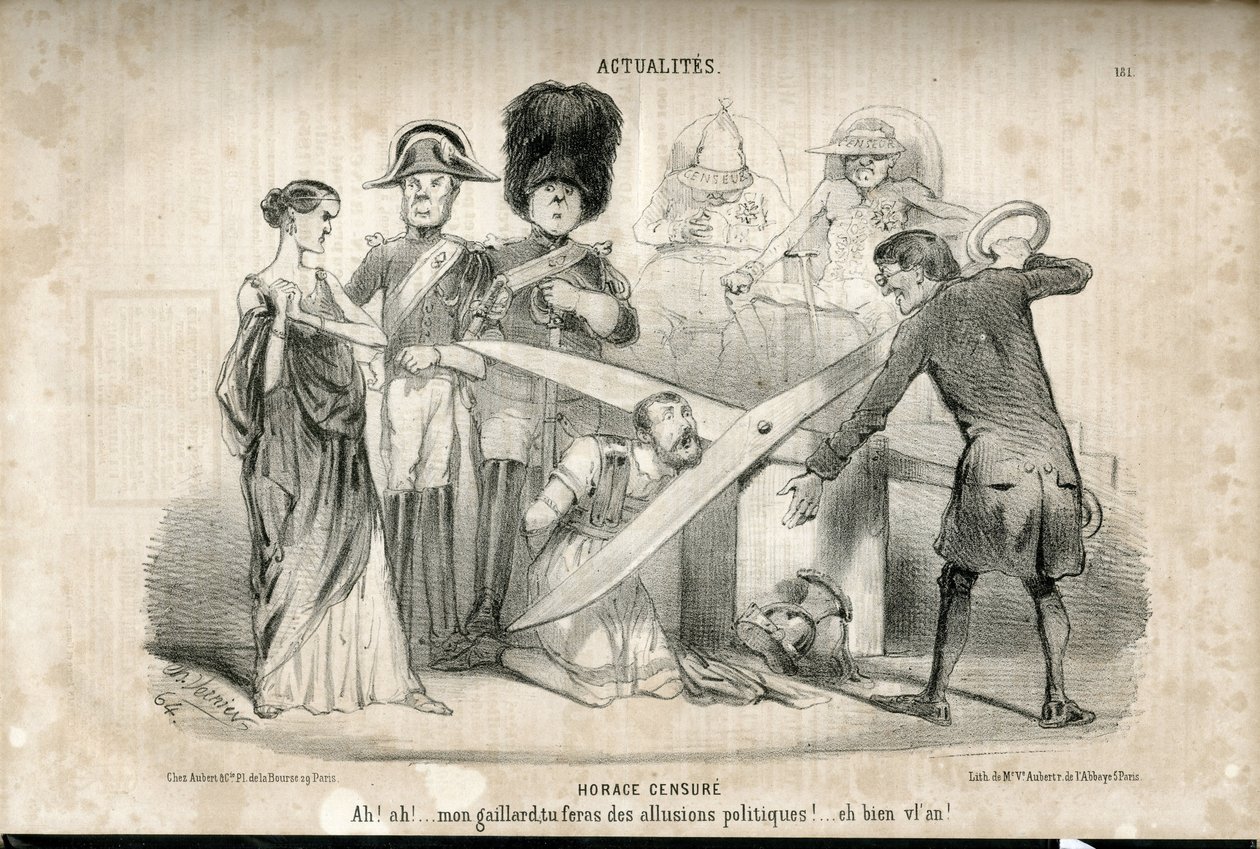 シャルル・ヴェルニエ(？-1887)がLe Charivariに描いたもの。 作： シャルル・バーニア