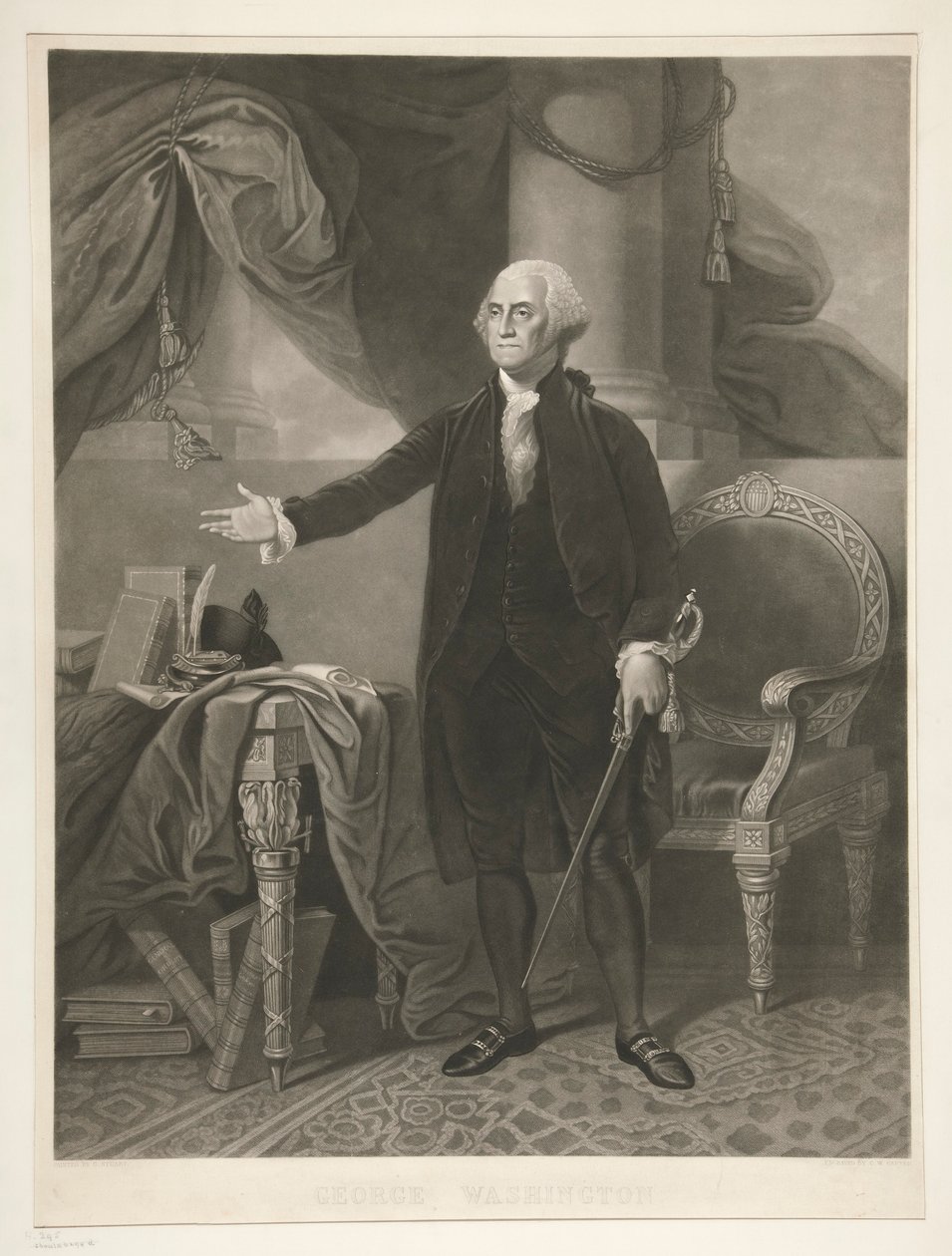 George Washington von Charles William Carter: Kunstdruck