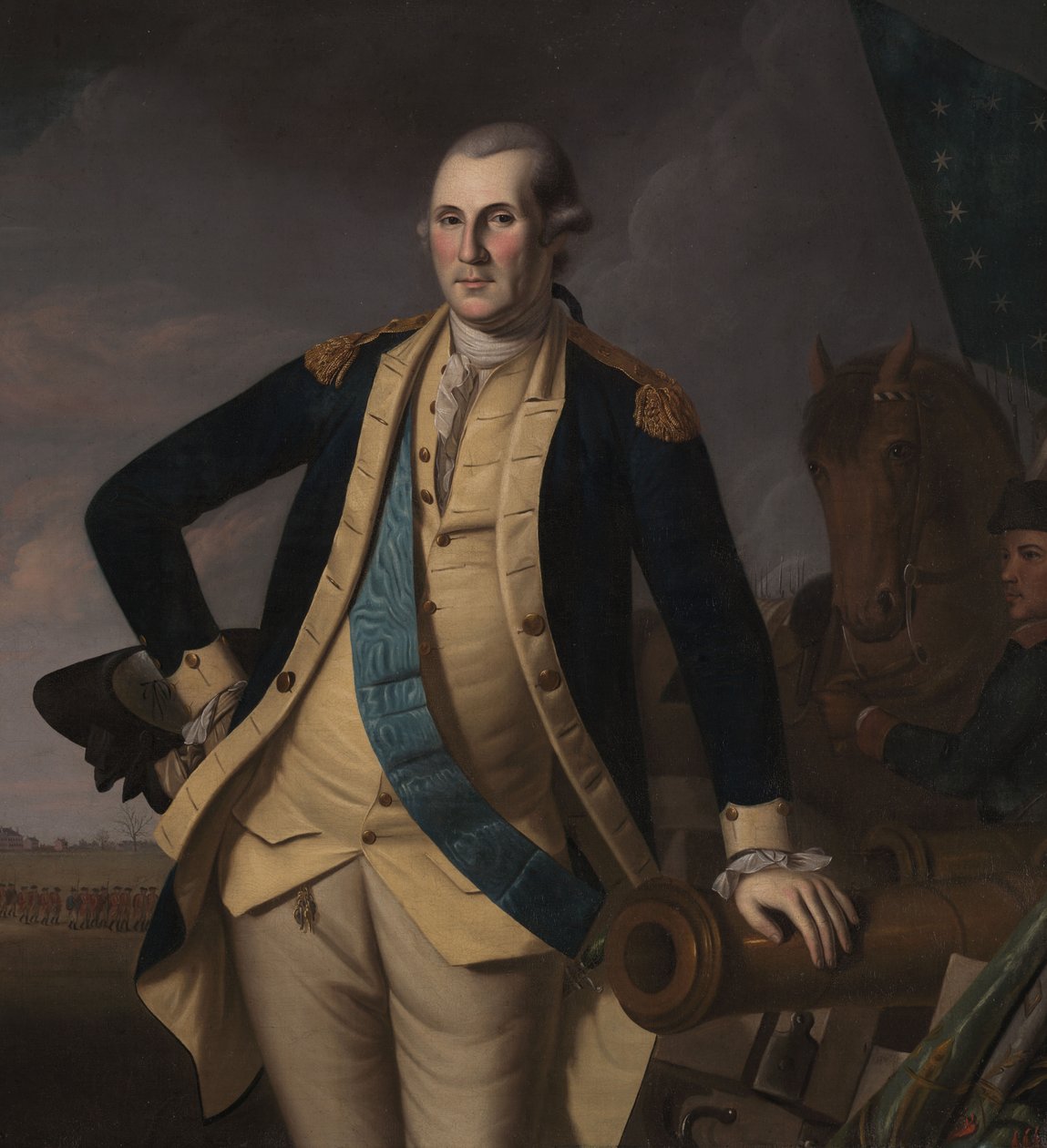 プリンストンの戦いでのジョージ・ワシントン、1779年頃（キャンバスに油彩） 作： チャールズウィルソン（およびワークショップ）ピール
