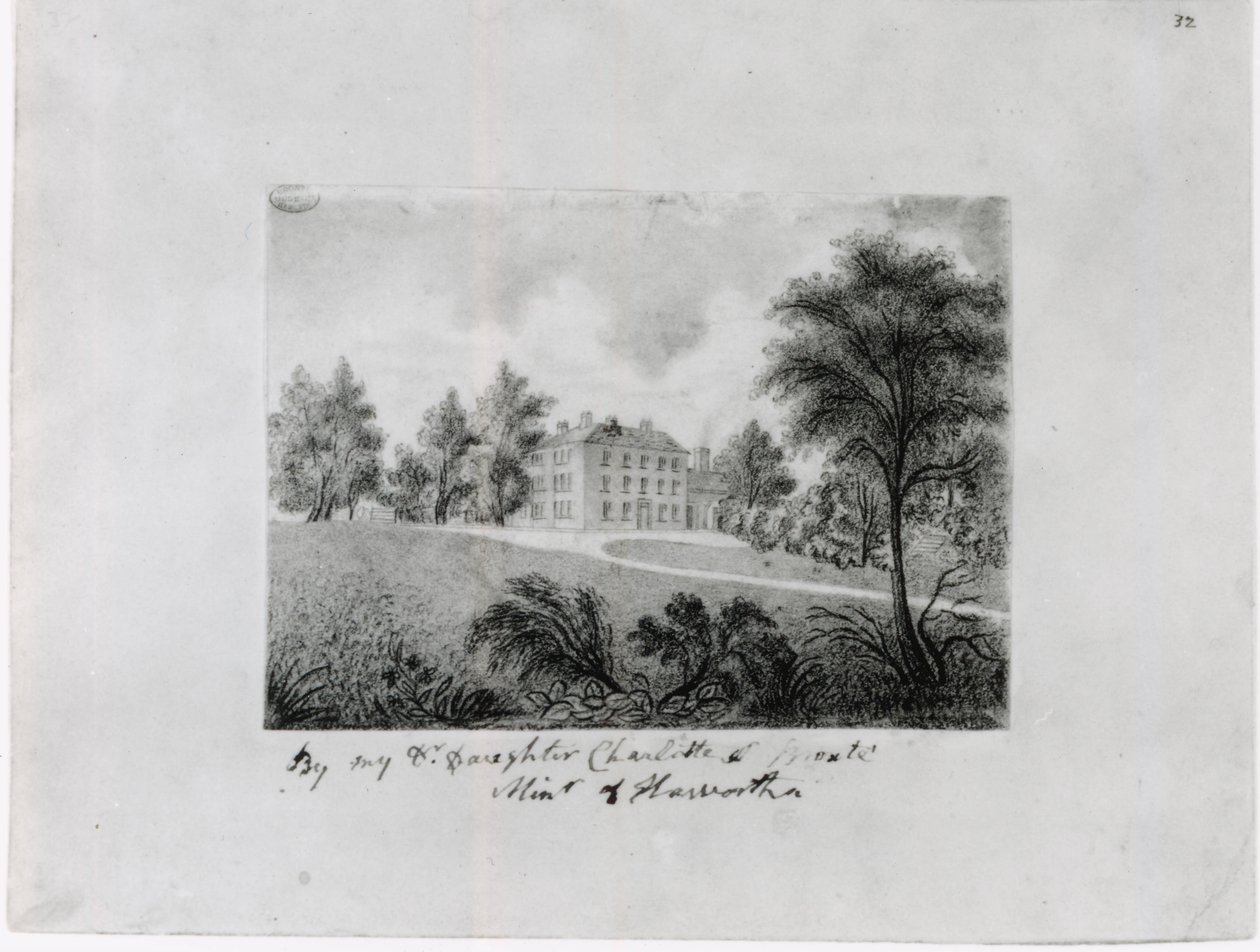 The Roe Head School, c.1831-32 (Conte on paper) 作： シャーロット・ブロンテ