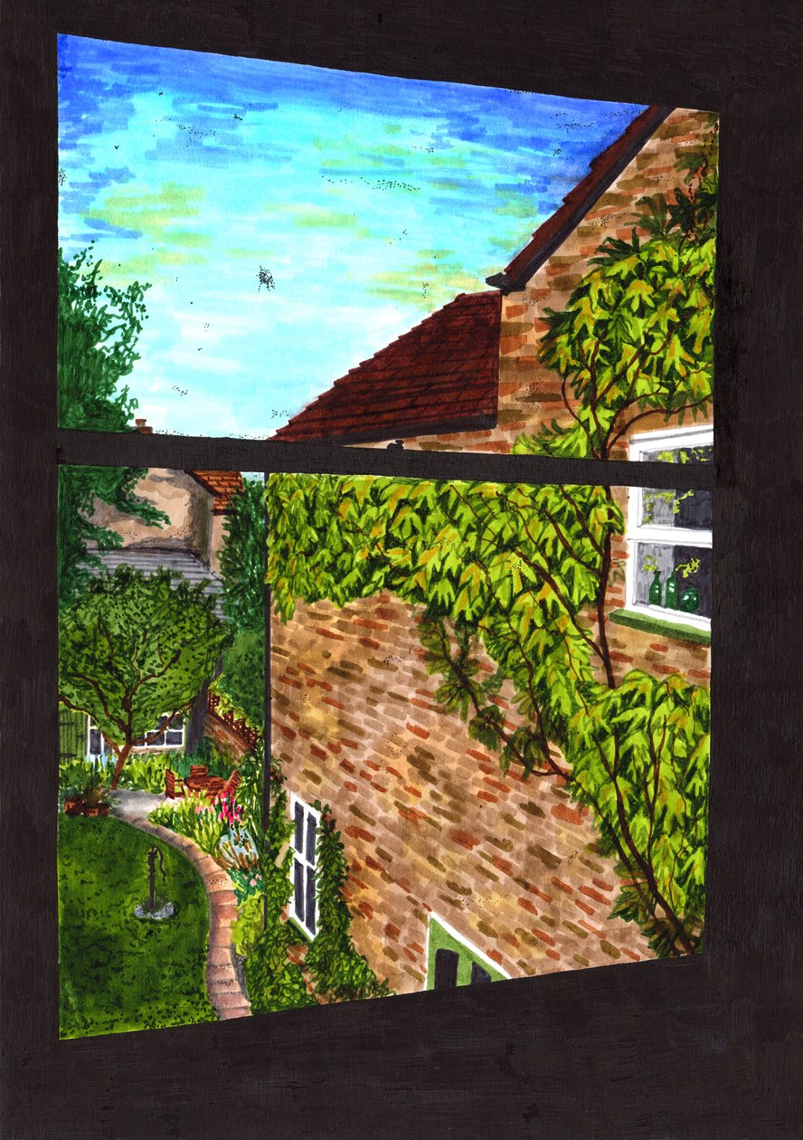 A View through my Window, 2020 (紙に筆ペン) 作： Charlotte Orr