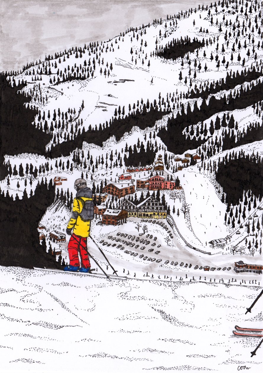 Hochfügen、2020年（紙に細かいライナー） 作： Charlotte Orr