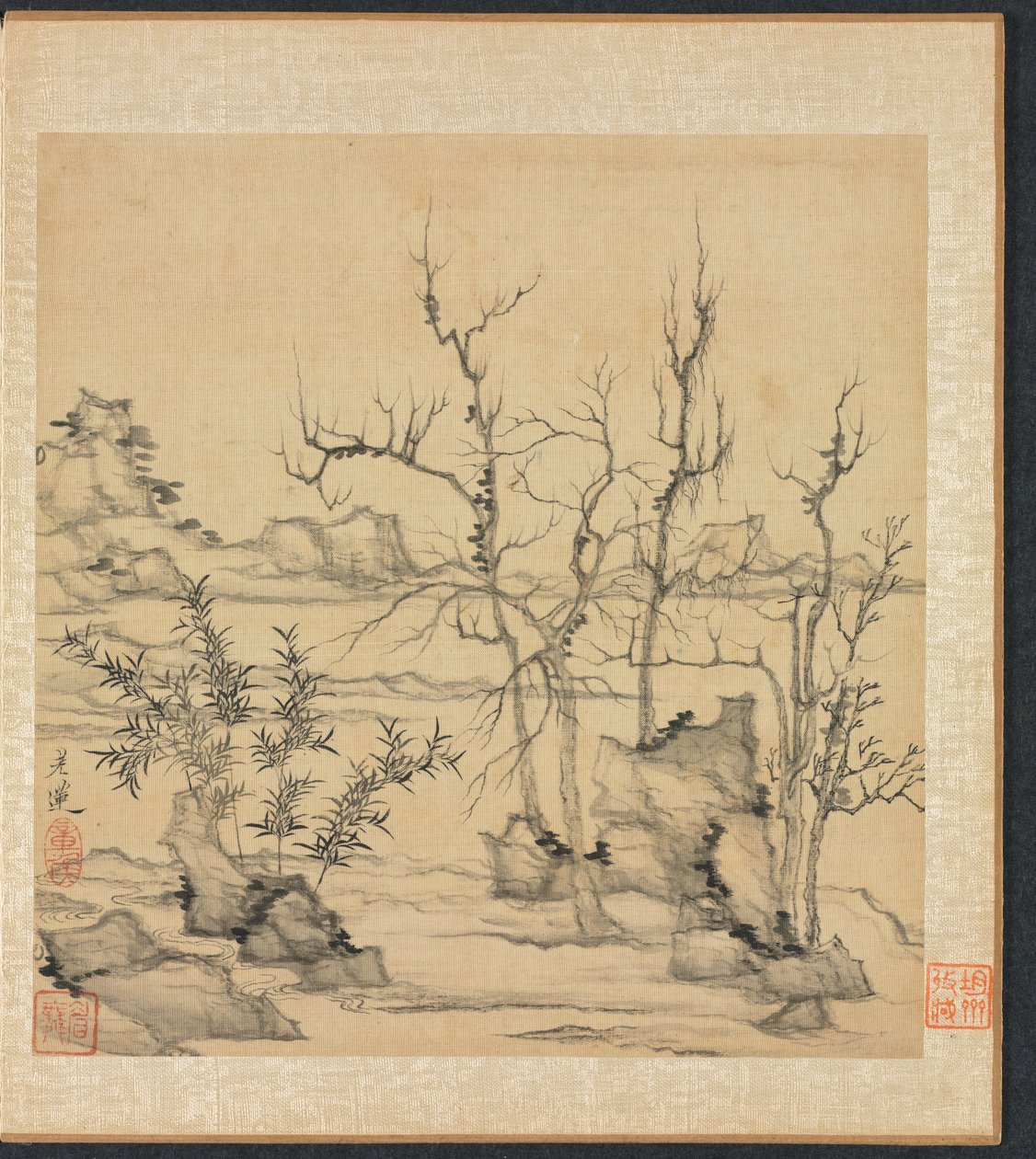 古代の巨匠の後の絵画：ニ・ザンのスタイルの風景 作： 陳紅寿