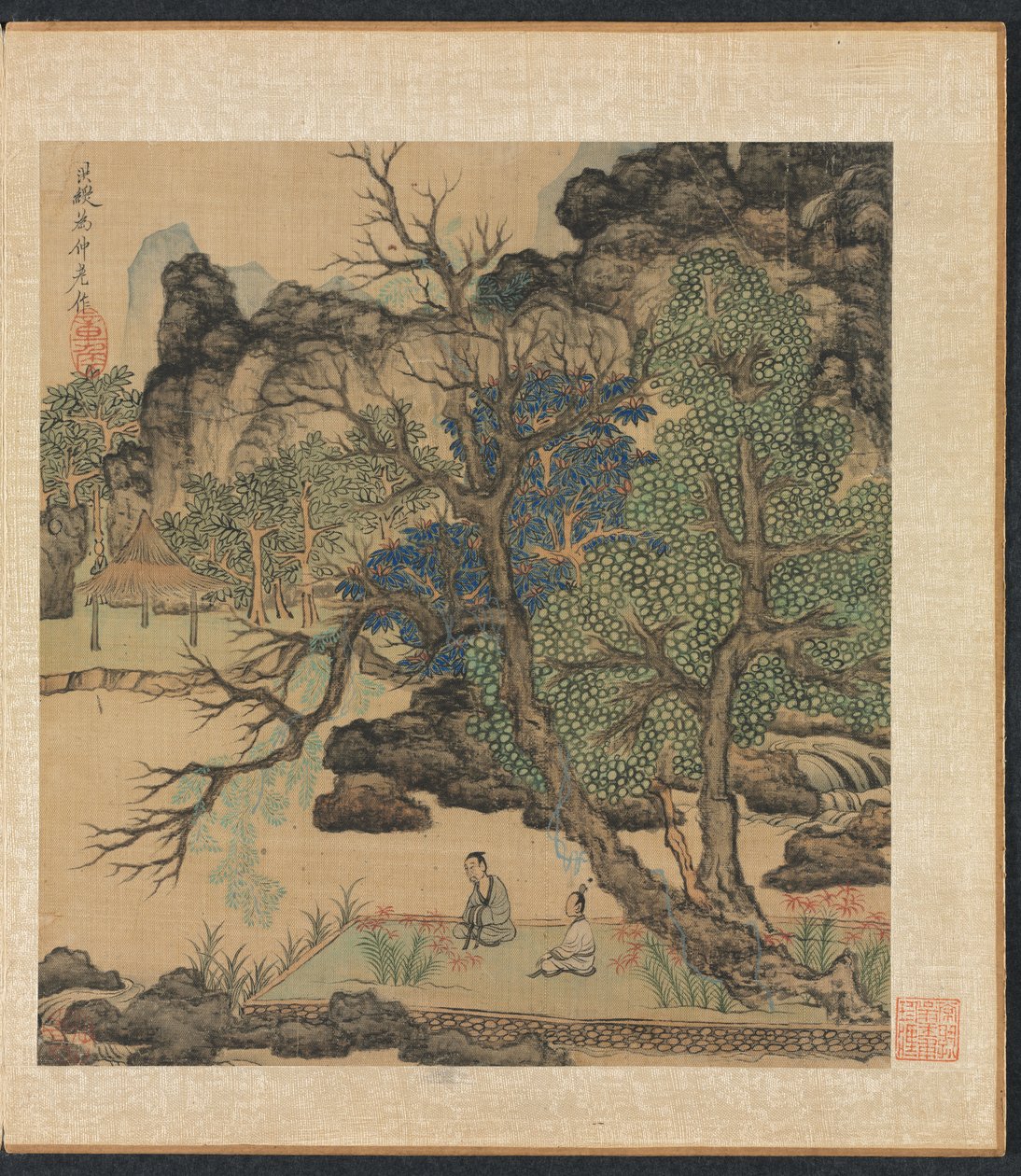 古代の巨匠の後の絵画：庭の学者、1598-1652年。 作： 陳紅寿