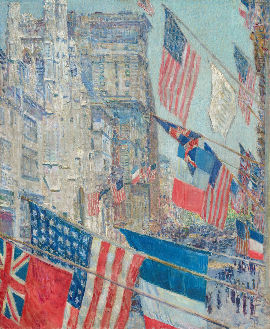 1917年5月の「同盟国記念日」 作： チャイルド・ハッサム