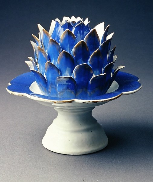 嘉定時代の野菜の形のトゥリーン、カバー、タッツァ（1796-1820）c.1800（磁器）（314544も参照） 作： 中国語学校