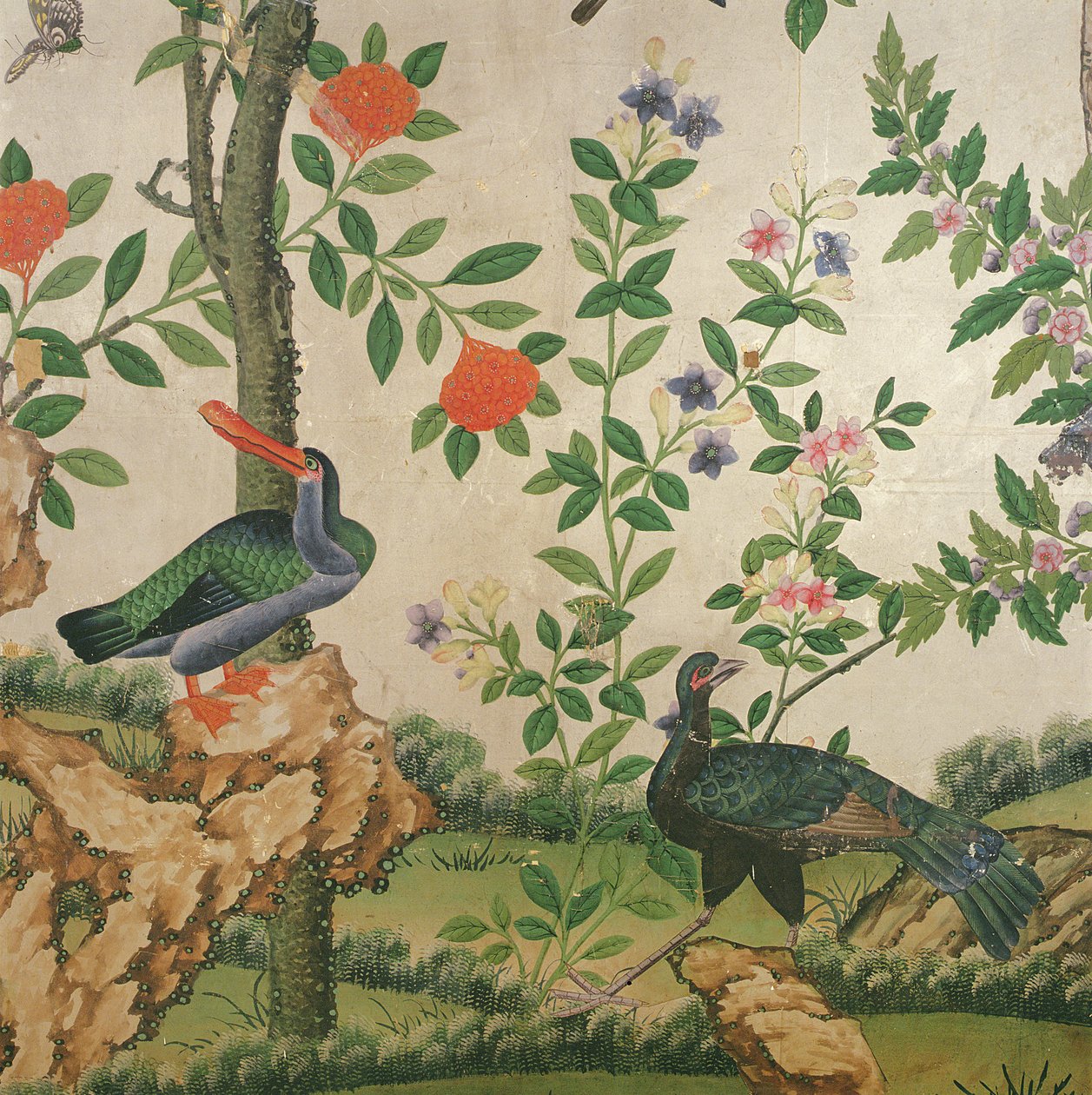 鳥の壁紙、1840年頃 作： 中国語学校