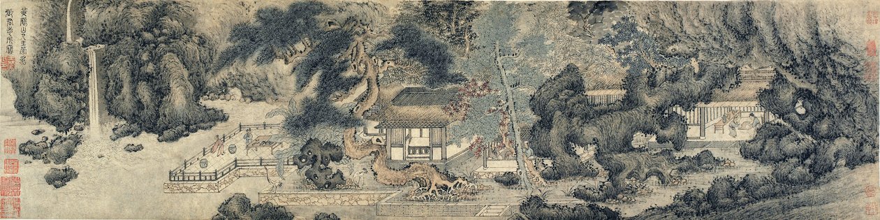 親の館は、おそらく17世紀（紙にインクと色）である明朝または清朝を容易にする 作： 中国語学校