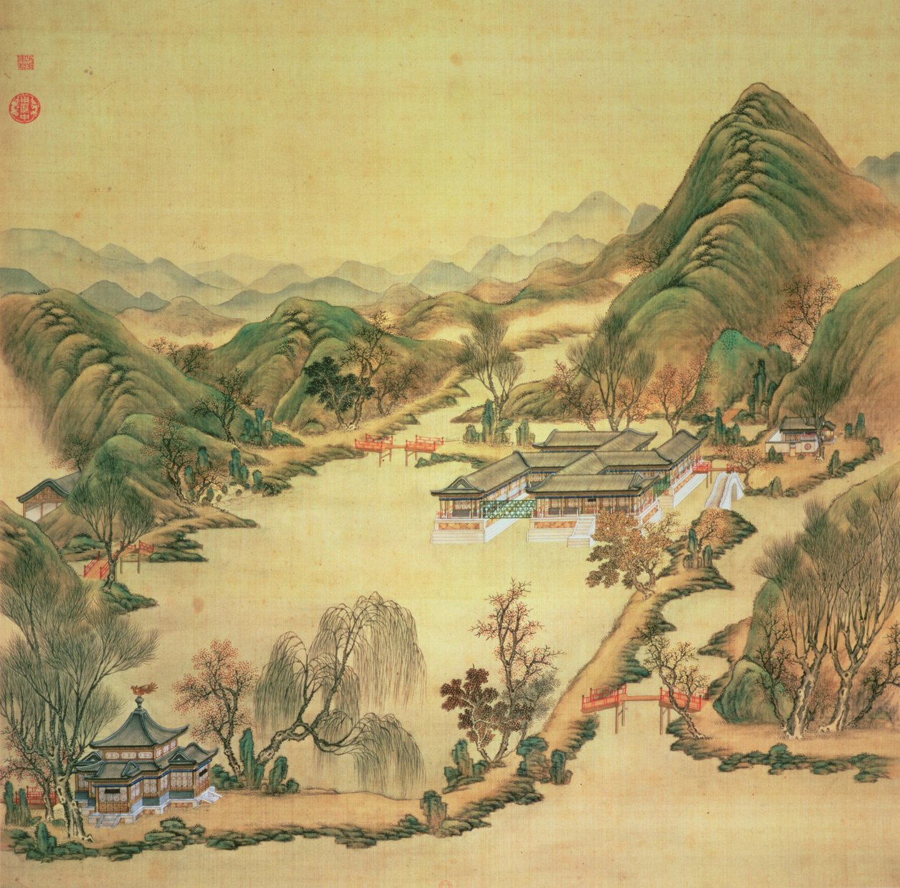 北京の夏の宮殿の眺め（シルクの色） 作： 中国語学校