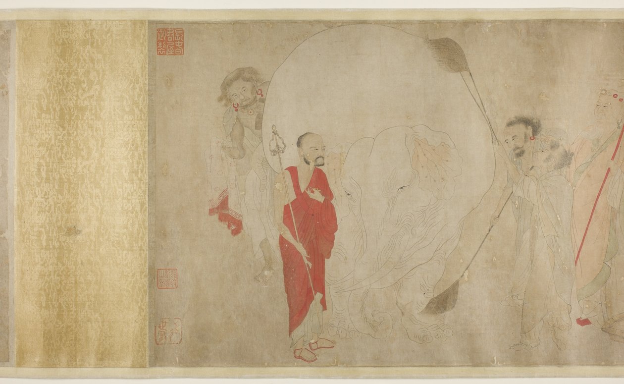 白象を洗う明朝 作： 中国語学校