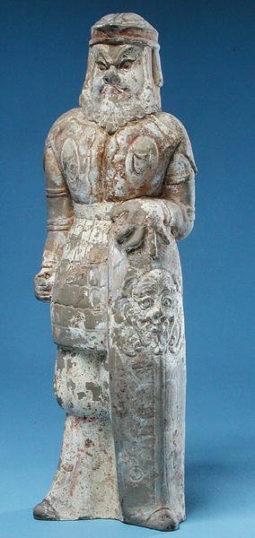 野蛮な戦士、唐王朝の像（618-907） 作： 中国語学校中国語学校