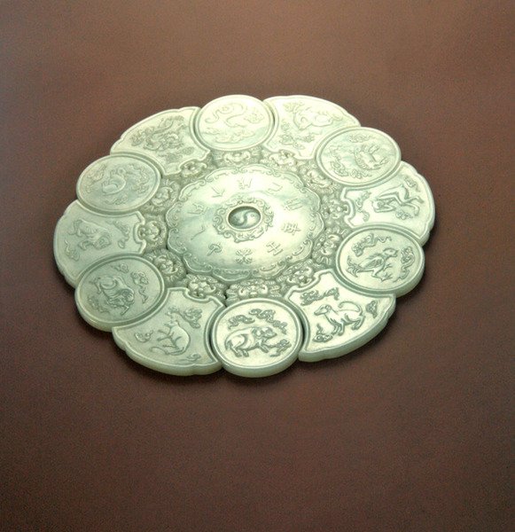 百獣のカレンダー、1736-95（ヒスイ） 作： 清時代の中国語学校
