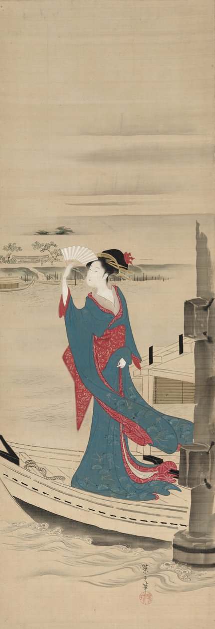 隅田川の船の美しさ、1700年代後半〜1800年代前半。 作： 長文祭栄司