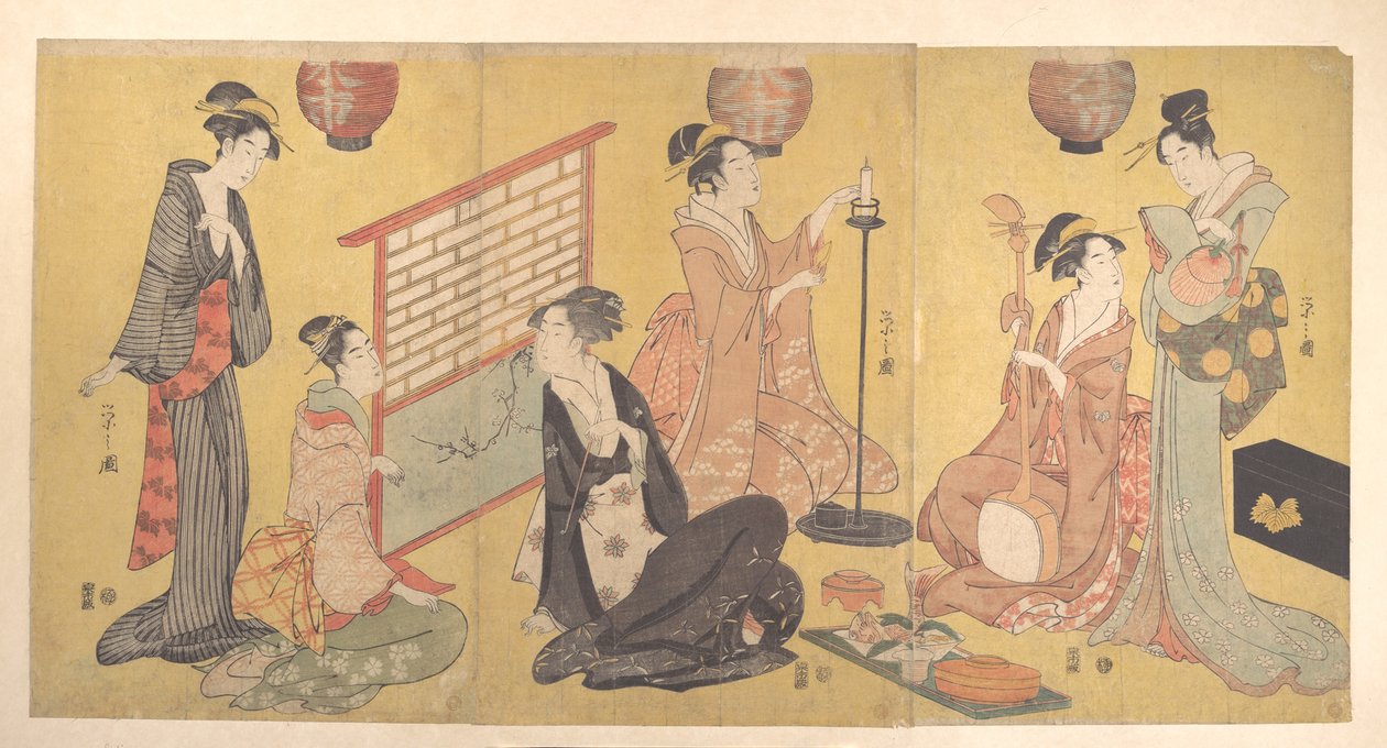 宴の支度をする芸者 作： 長文祭栄司