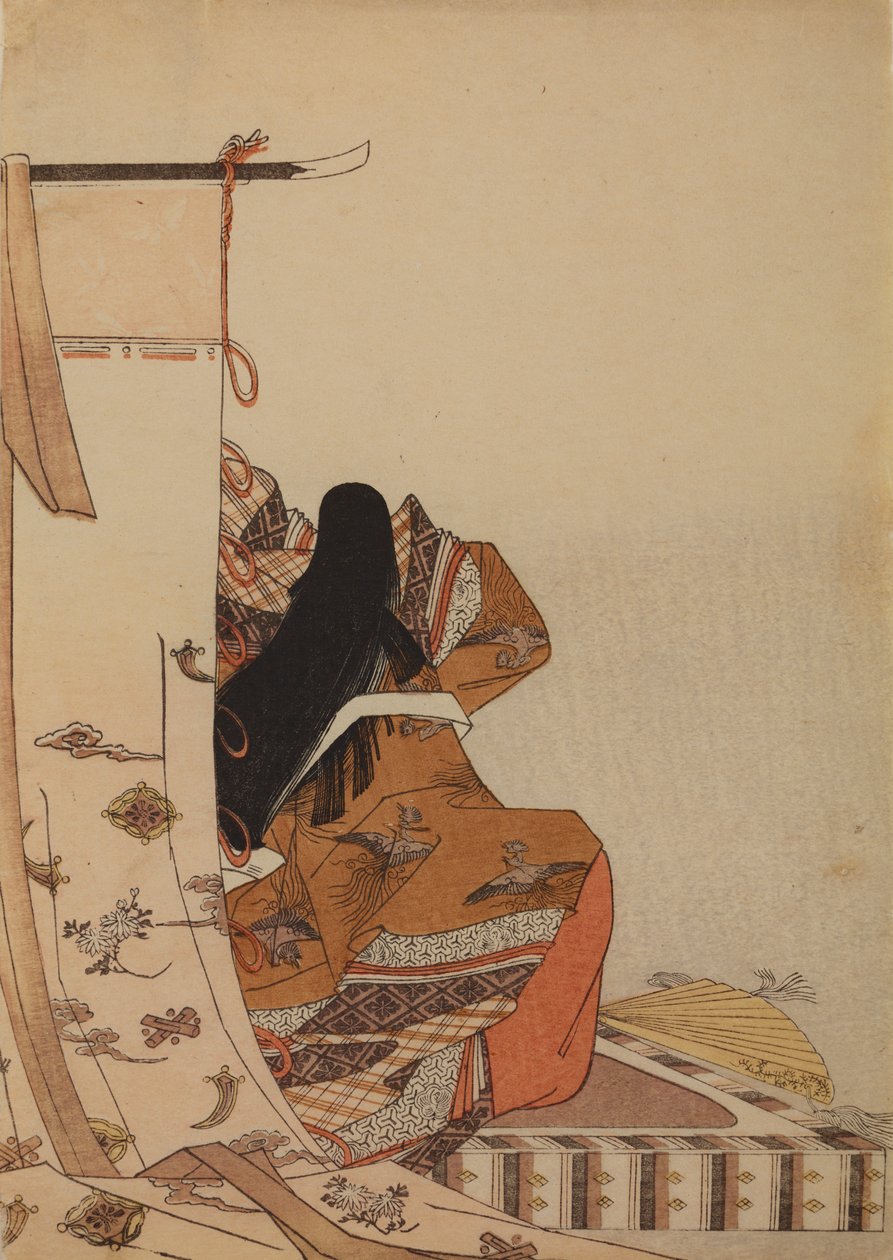 歌人・式子内親王、画帖『錦造女三十六歌仙絵尽』より 作： 長文祭栄司