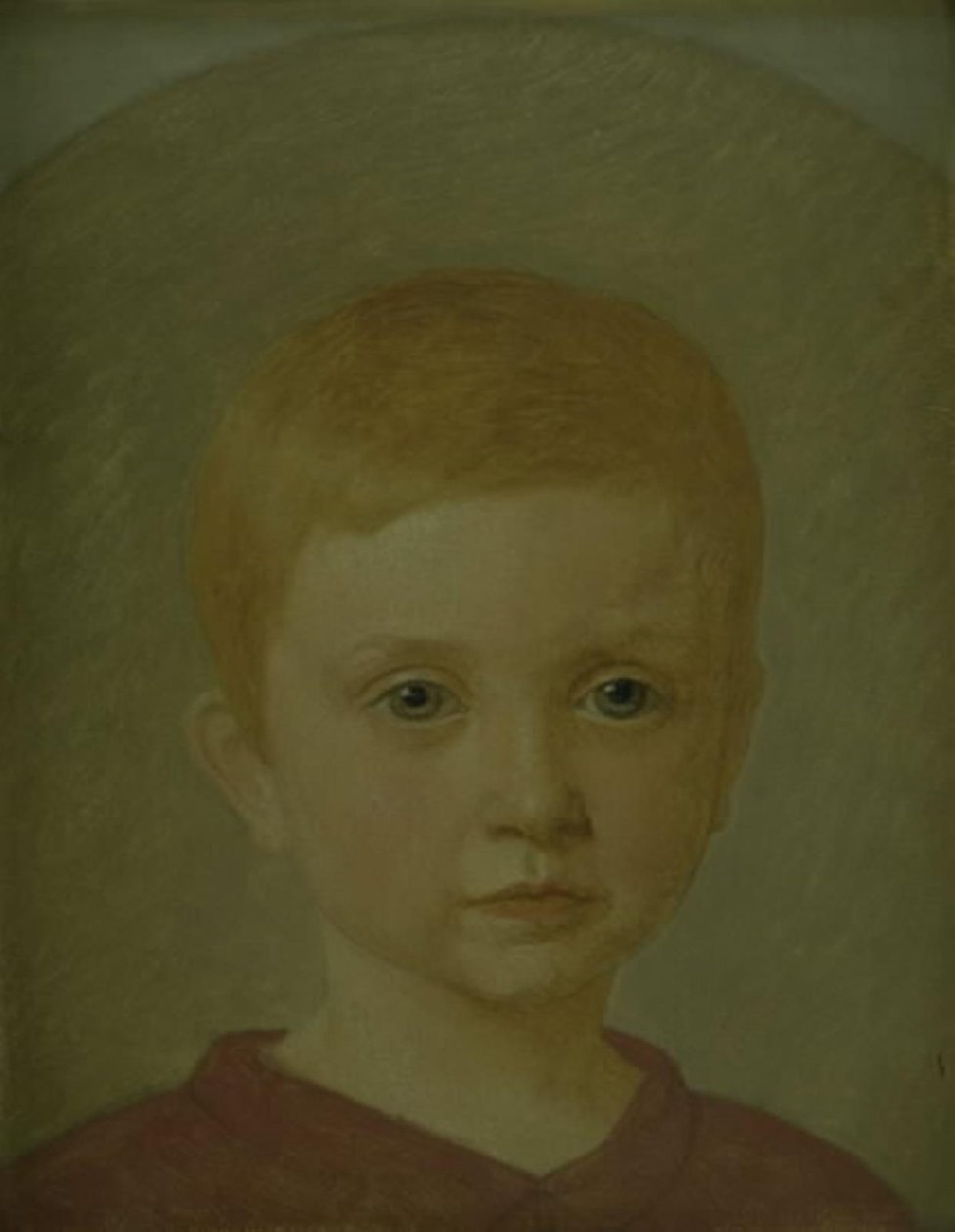 芸術家の幼い息子ピーターの肖像 作： ChristenKøbke