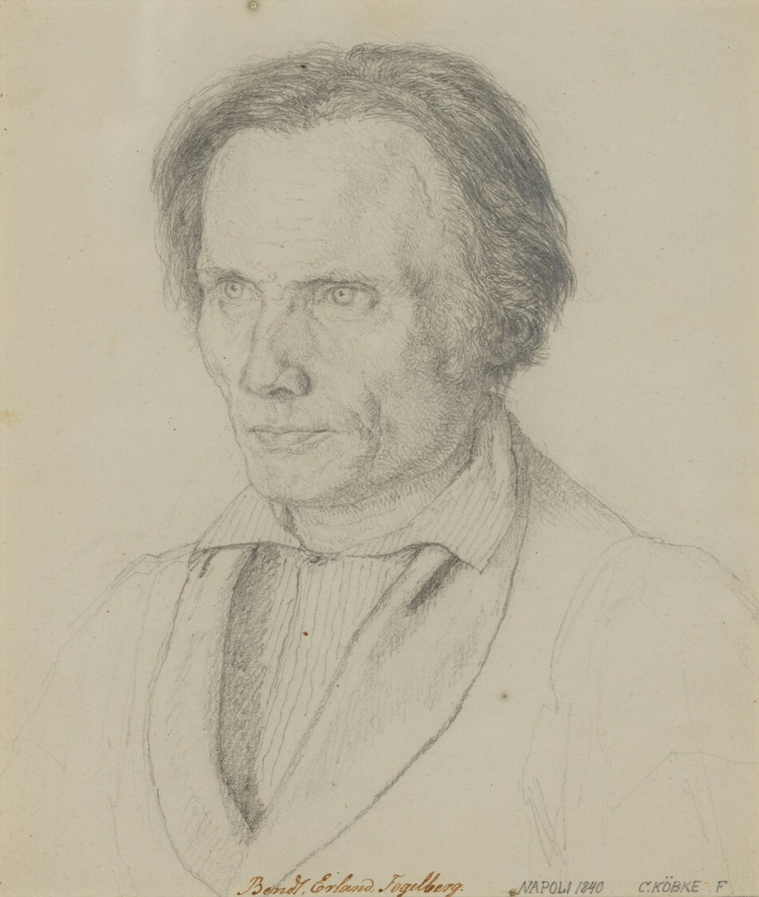 ベンクト・エルランド・フォーゲルベルグ（1786–1854）、彫刻家、1839年 作： ChristenKøbke