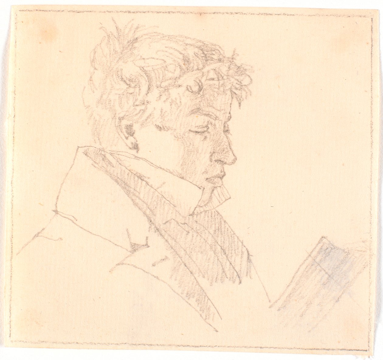 カール・アドルフ・ケブケ牧師（1804-1840）、芸術家の長兄である青年を読む？ 作： ChristenKøbke