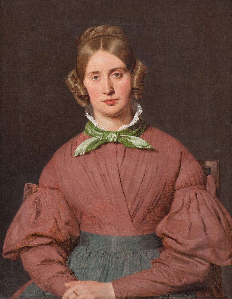Susanne Cecilie Købke、旧姓 Købke、芸術家の妻の肖像 作： ChristenKøbke