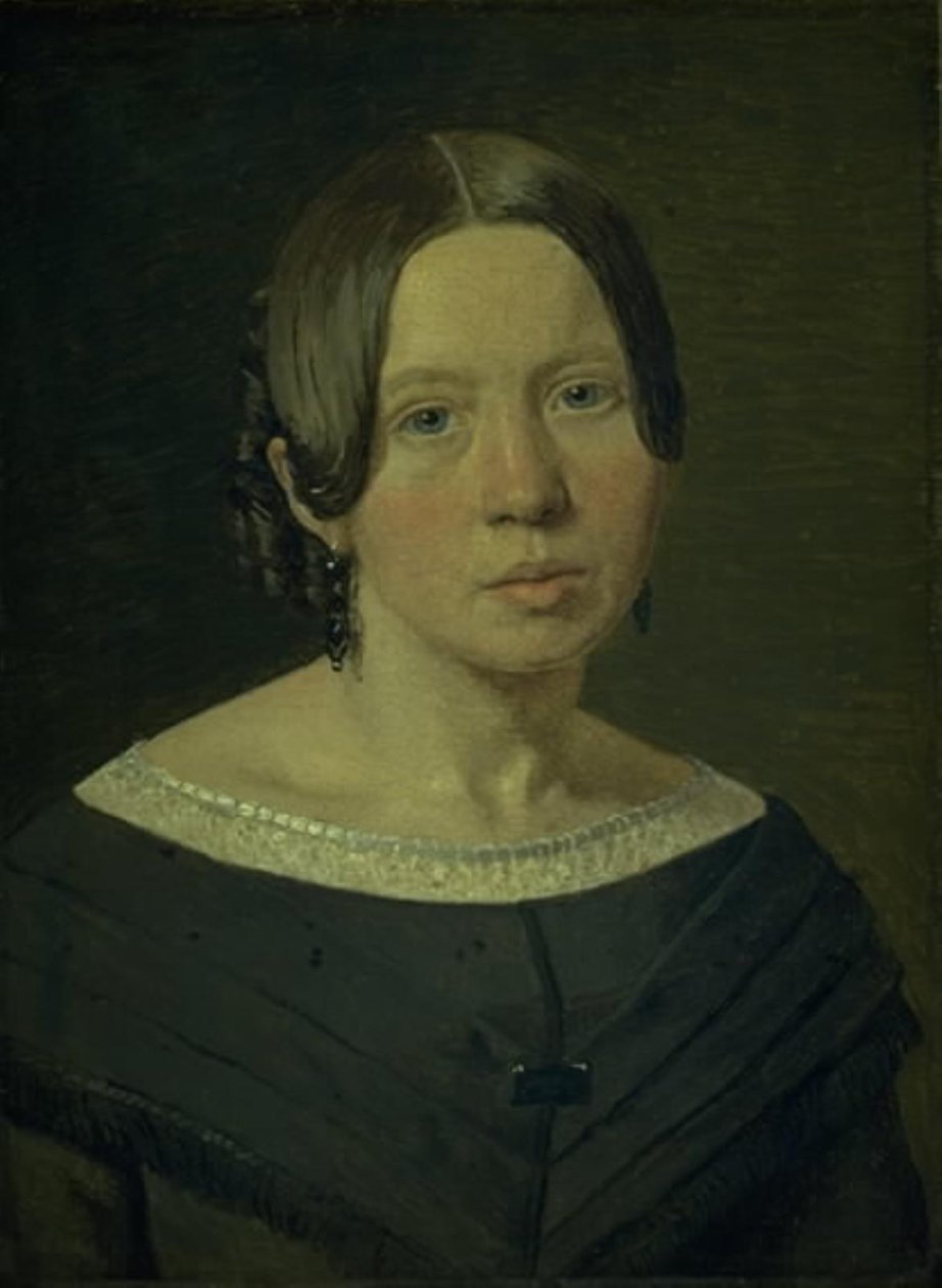 芸術家の義理の姉妹の肖像 Johanne Elisabeth Købke, née Sandbye 作： ChristenKøbke