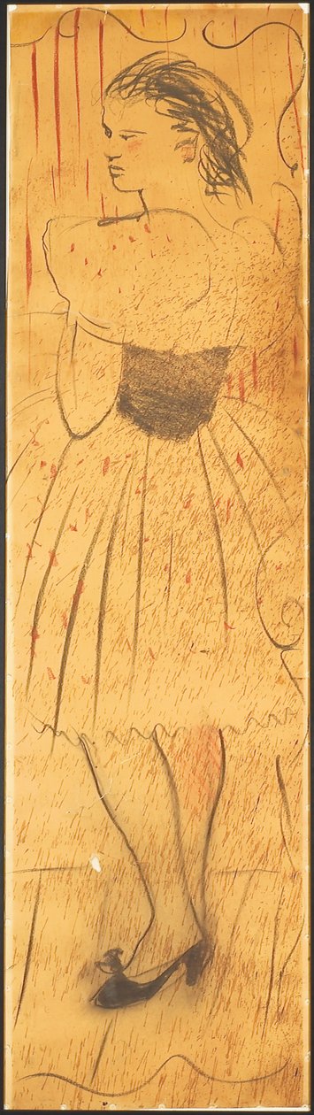 トリプティク (恋人たちのシーンの描画) (紙に鉛筆) (742028-29 も参照) 作： クリスティアン・ベラール