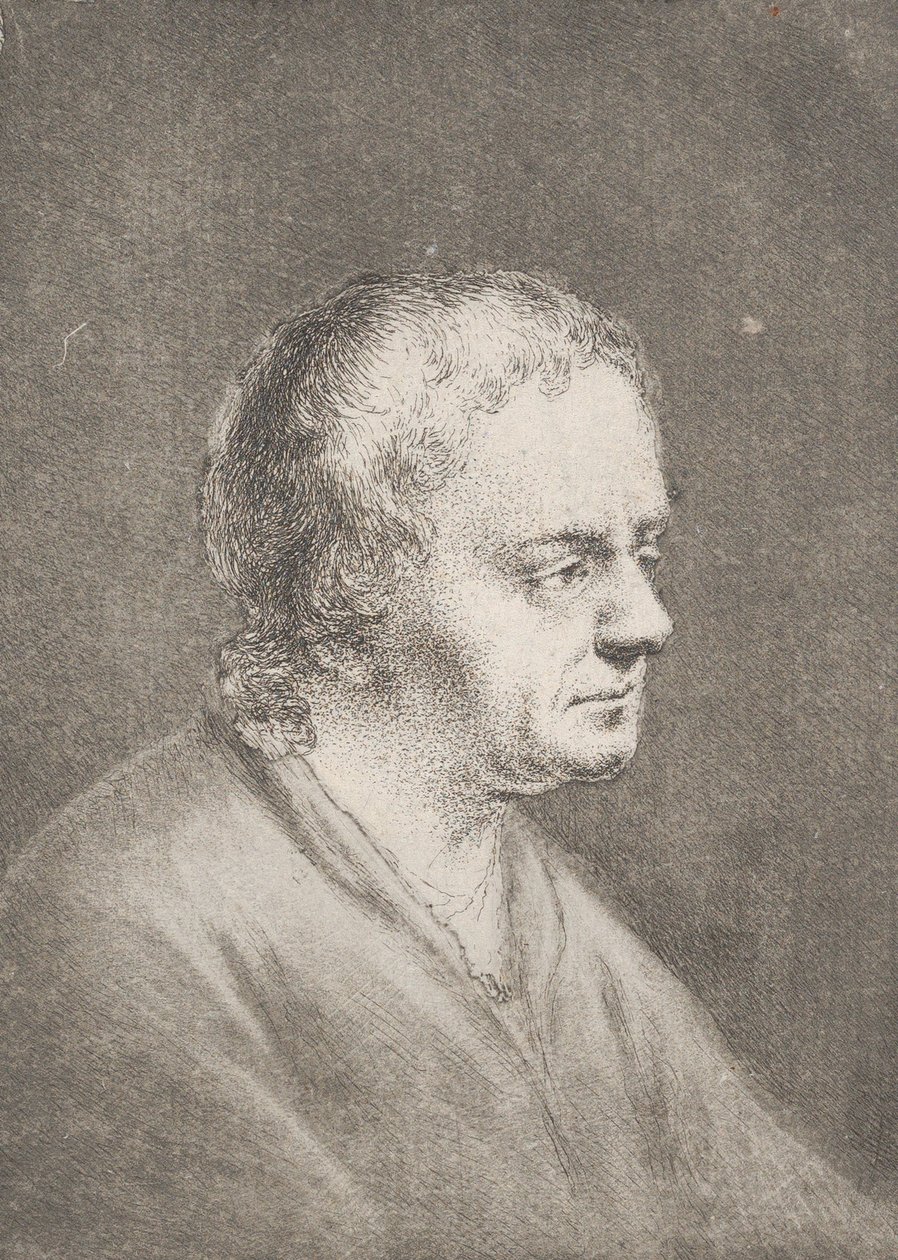 クリスチャン・ベルンハルト・ローデ、芸術家の父の肖像。 1756年。 作： クリスチャンベルンハルトロード