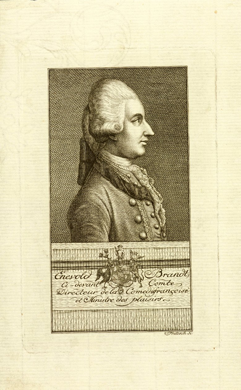 エネヴォルド・ブラント伯爵の肖像 1738-1772, 1773. 作： クリスチャン・フリードリヒ・フリッチュ