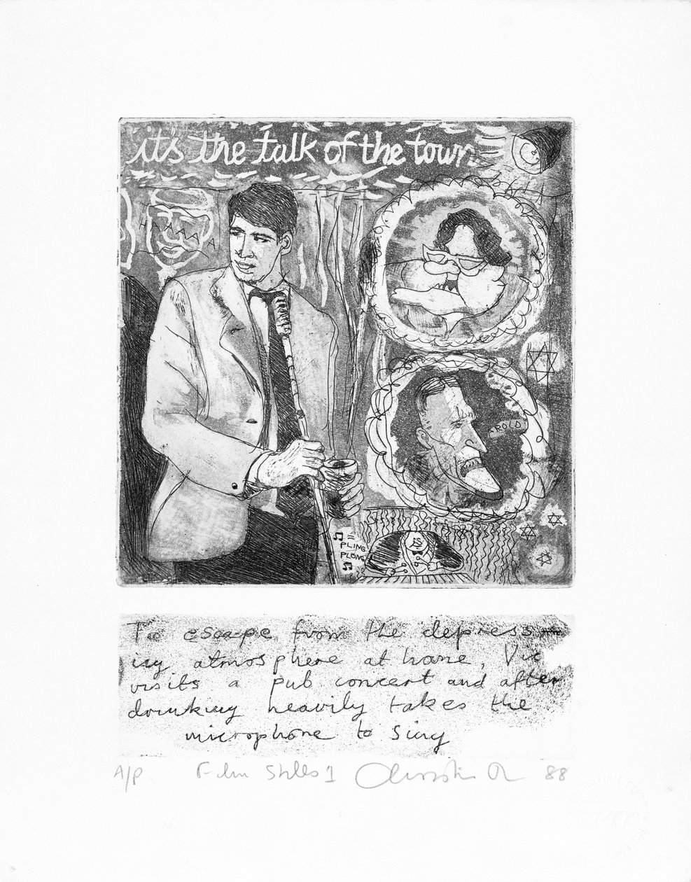 イッツ・ザ・トーク・オブ・ザ・タウン銅版画 - フィルム・スチル1988（銅版画） 作： クリスチャン・ファー