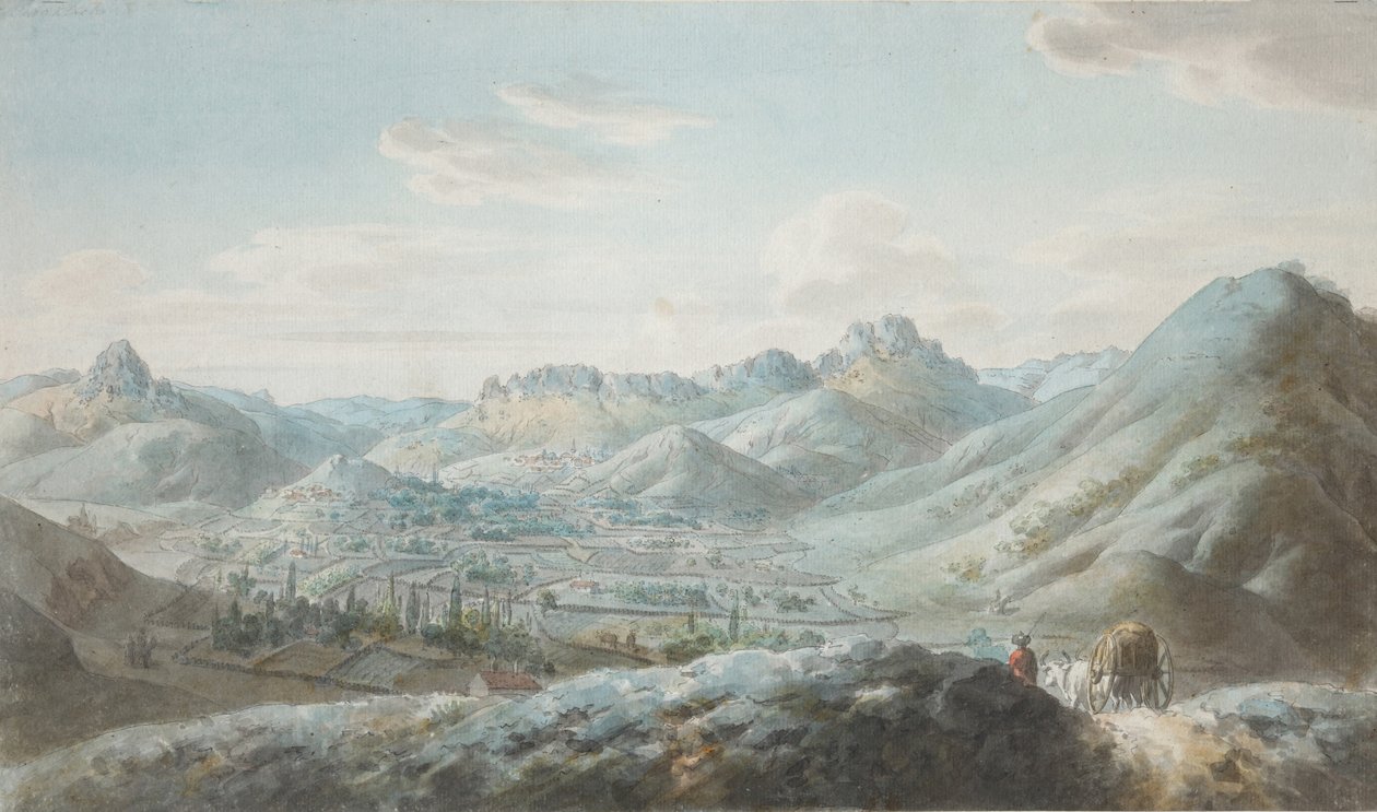 1810年代のクリミア山脈のタラクタシュ山脈の眺め 作： クリスチャン・ゴットフリード・ハインリッヒ・ガイスラー