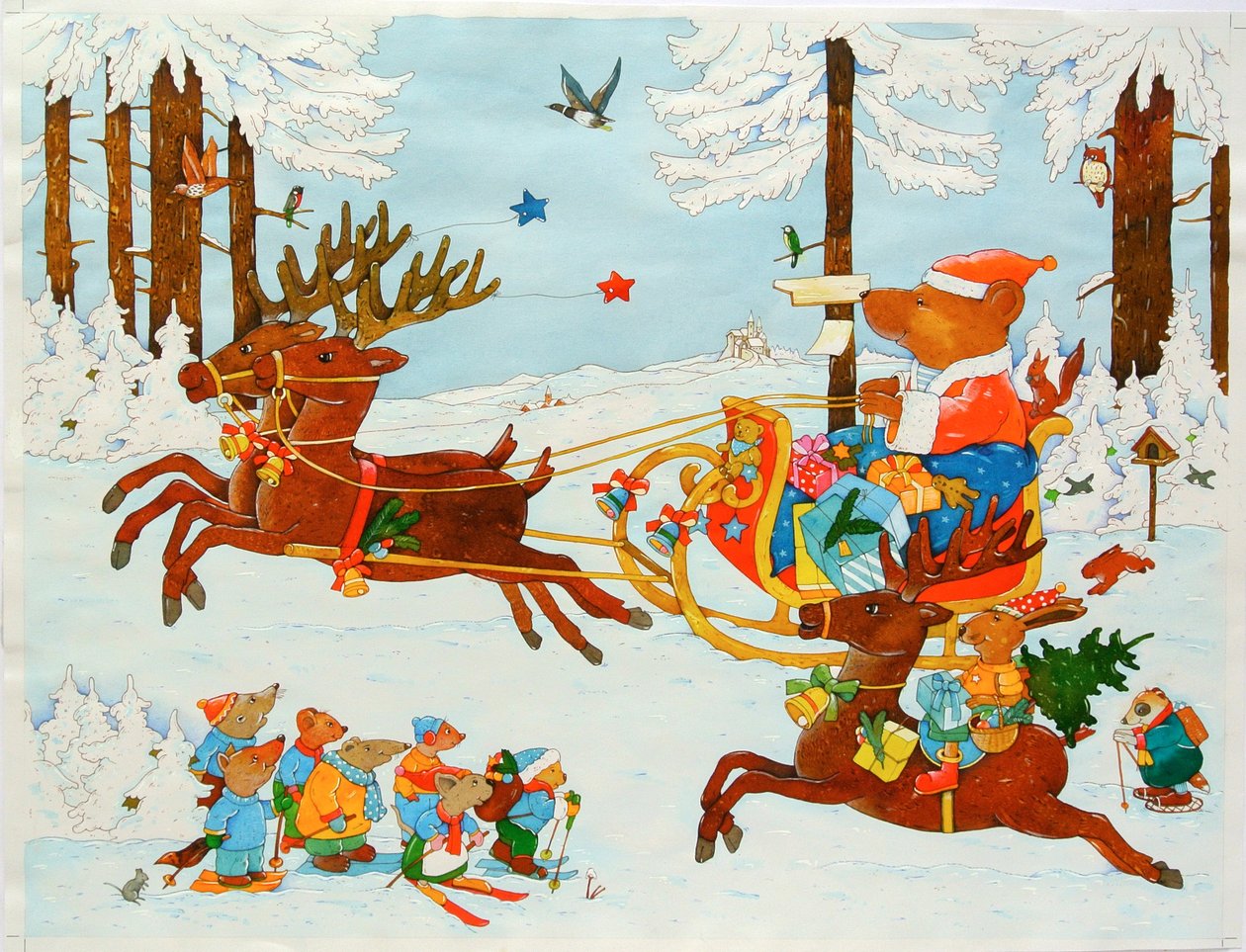 クリスマスベア、2011年（水彩・紙 作： クリスチャン・ケンプ