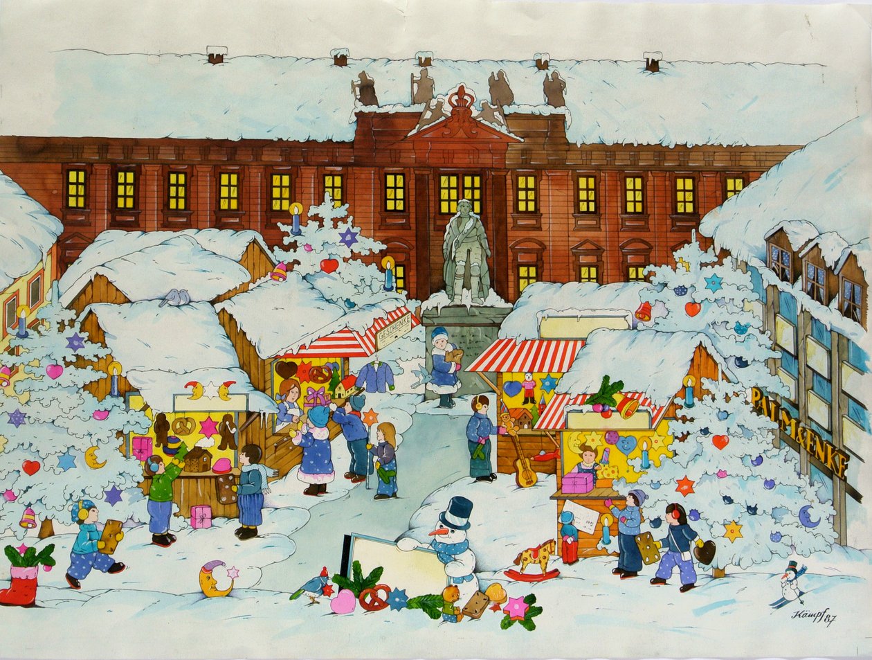 クリスマスマーケット（旧市街、エアランゲン大学 作： クリスチャン・ケンプ