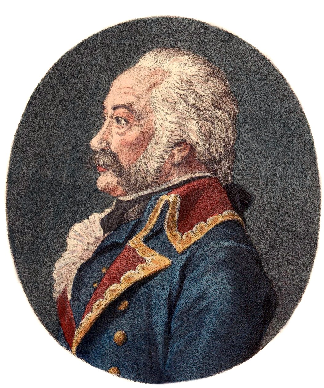 フランスのジェネラル・フランセーズであるカスティン伯爵アダム・フィリップ（1740～1793）の肖像。 作： クリストフ・ゲラン