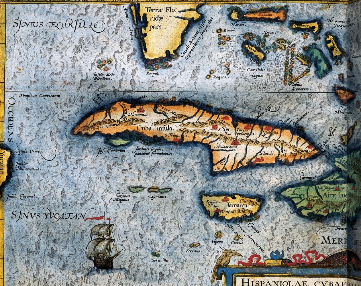 クリストフ・プランタンによるカリブ海の地図 作： クリストフ・プランタン