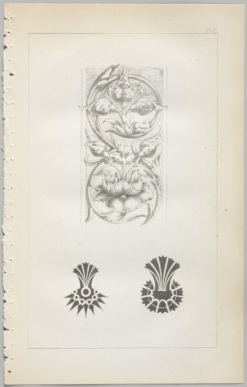 装飾デザインの芸術：付録付き、花が開く日の時間を示す、Day＆Son、ロンドン、1862年発行 作： クリストファー・ドレッサー