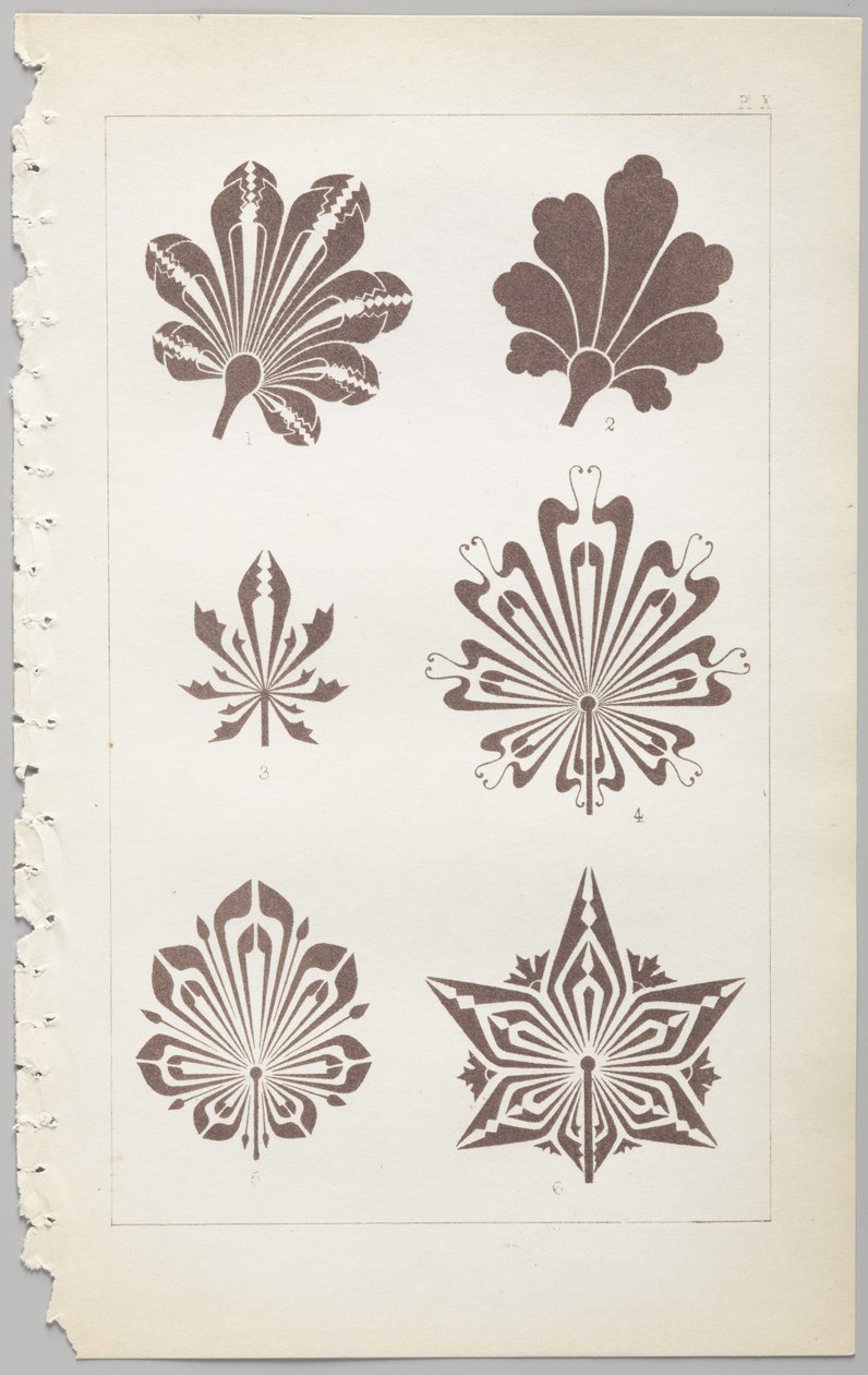 装飾デザインの芸術：付録付き、花が開く日の時間を示す、Day＆Son、ロンドン、1862年発行 作： クリストファー・ドレッサー
