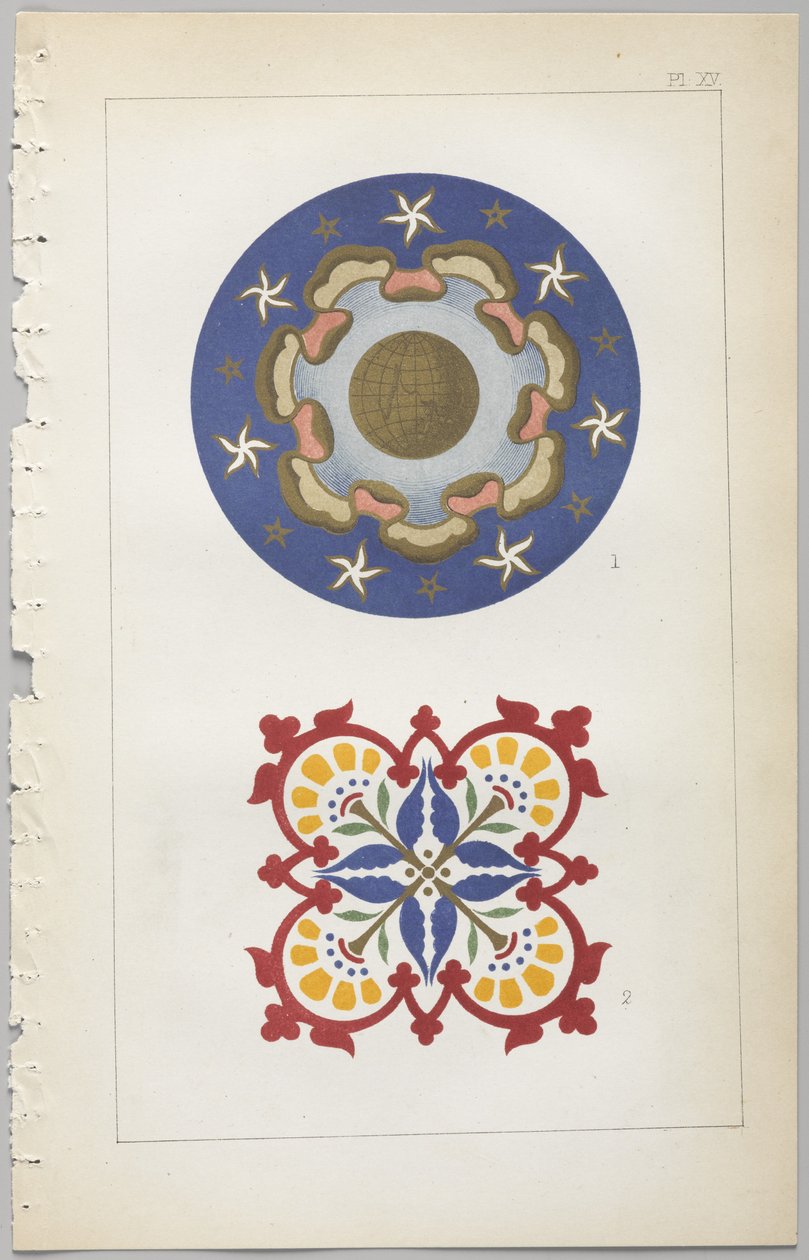 装飾デザインの芸術：付録付き、花が開く日の時間を示す、Day＆Son、ロンドン、1862年発行 作： クリストファー・ドレッサー
