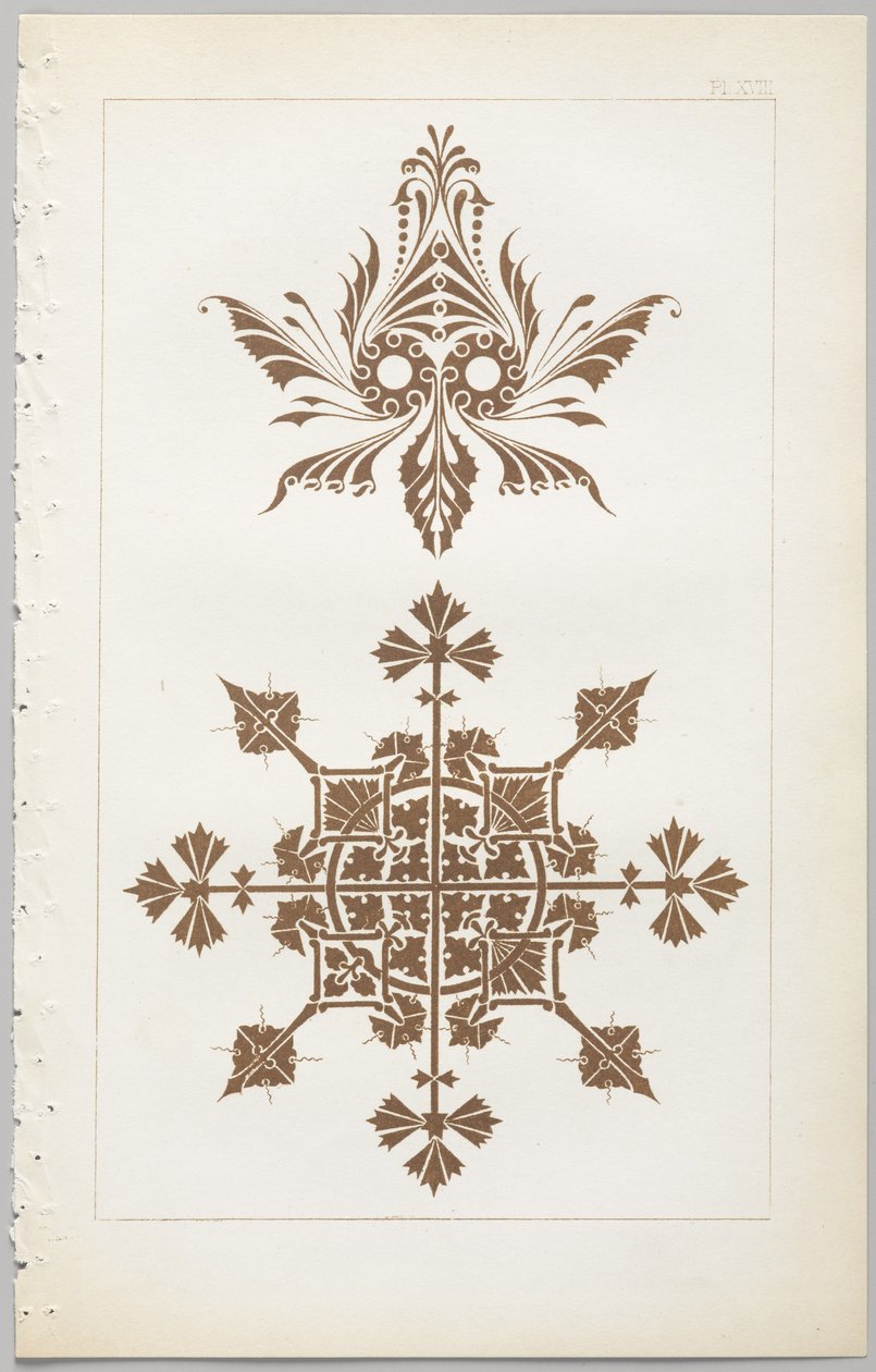 装飾デザインの芸術：付録付き、花が開く日の時間を示す、Day＆Son、ロンドン、1862年発行 作： クリストファー・ドレッサー