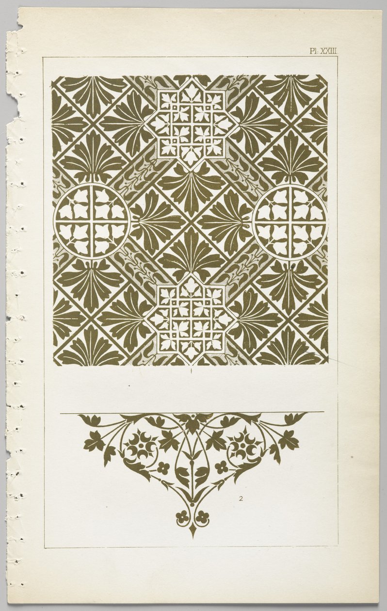 装飾デザインの芸術：付録付き、花が開く日の時間を示す、Day＆Son、ロンドン、1862年発行 作： クリストファー・ドレッサー