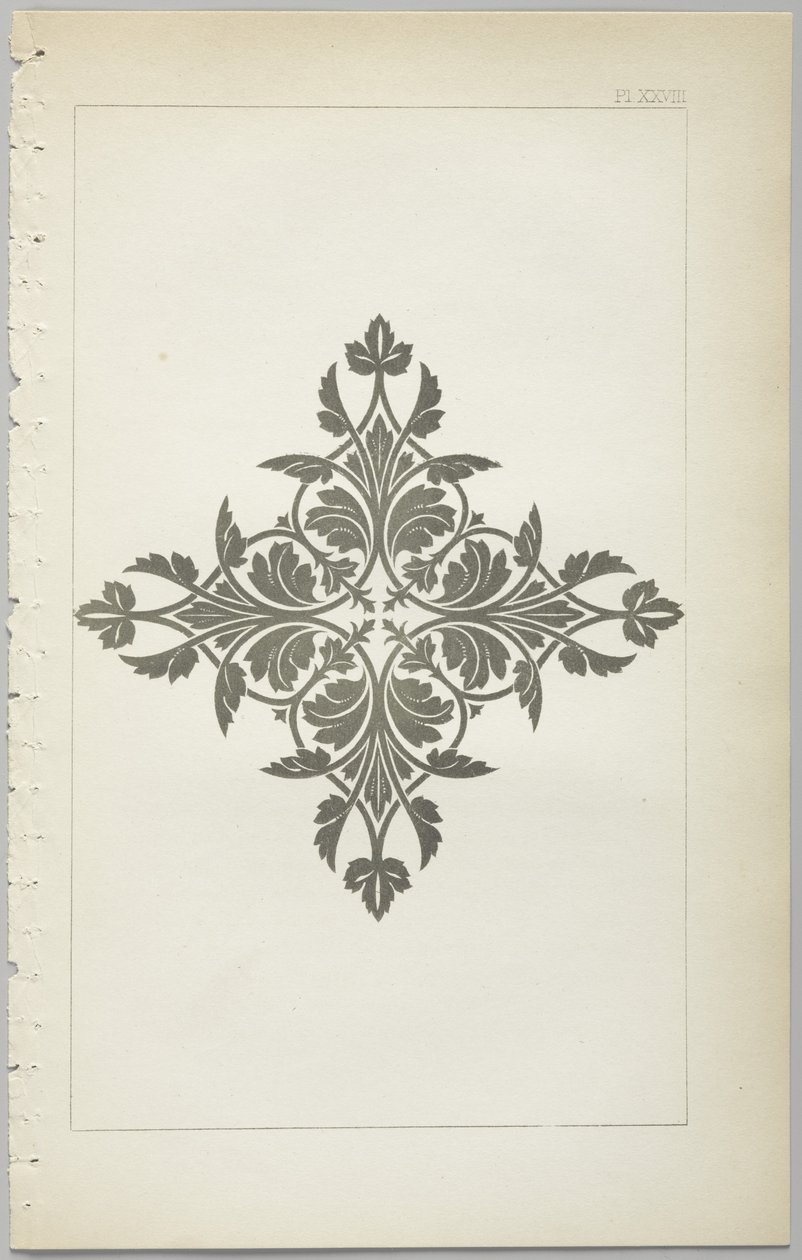 装飾デザインの芸術：付録付き、花が開く日の時間を示す、Day＆Son、ロンドン、1862年発行 作： クリストファー・ドレッサー